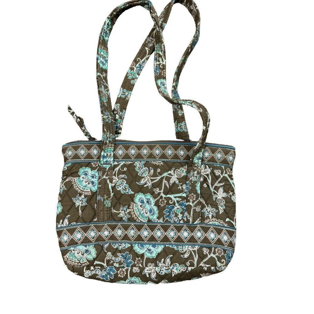 Tanya Lee  Floral Pattern Quilted Tote Bag - 12x9 Inches